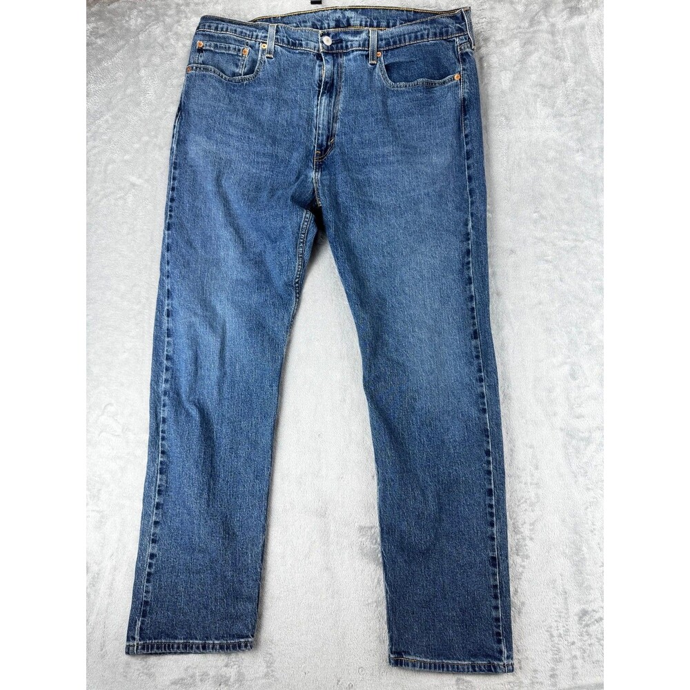 Levis 502 Mens Jeans W40 L32 Blue Cotton Denim Regular Straight Leg casual.